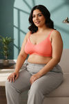 Zivame True Curv Double Layered Non Wired 3/4th Coverage Sag Lift Bra - Georgia Peach — thumbnail 4